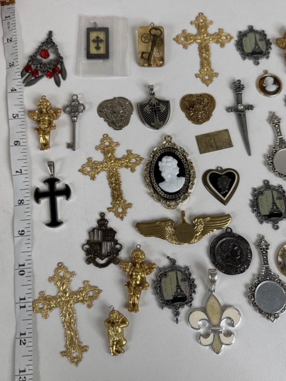 Pendants Mixed Lot - 35 Pendants / Charms Paris Religious Inspired